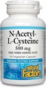 Naturlige faktorer N- Acetyl- L- Cysteine 500 mg - Understøtter sunde lever & lunger - Antioxidant Support Support Understøtter immunsystemet sundhed - 90 Vegetariske kapsler (90 Servere)