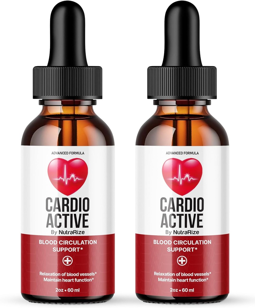 NutraRize (pakke af 2 Cardio Active Drops, Advance Formel - Official Supplement Drops, Alle Natural Cardio Active Support for Blood Circulation, Anmeldelser (60 Servere)