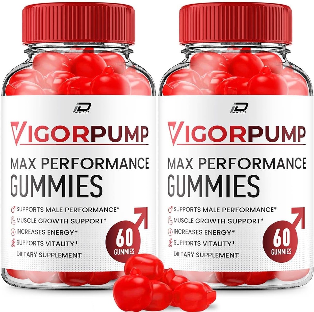 Vigor Pump Gummies for Mænd - VigorPump Mand Gummies All- Natural Supplement, Pump Vigor Gummies Anmeldelser (2 Pack - 120 Gummies)