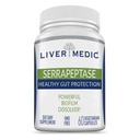Serrapeptase Pure fordøjelsesfremmende proteolytiske enzymer Enteric Coated Premium Sund Gut Protection og Vegansk Lever Support for Sinus, Luftveje og Gut Sundhed NonGMO (60 Caps)