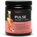 LEGION Pulse Pre Workout Supplement - Alle naturlige nitrogenoxid Preworkout Drink til Boost Energy, Kreatin Free, naturligt sødet, Beta Alanine, Citrulline, Alpha GPC (Koffein Free Tropical Punch)