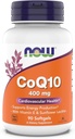 Now Foods Supplements, CoQ10 400 mg, Pharmaceutical Grade, All- Trans Form Produced by Fermentation, 90 Softgels