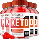 (5 Pack) KetoFast4Me ACV Gummies Advanced, KetoFast 4 Me ACV Gummies Apple Cider Vinegaard Keto Fast 4 Me Vægt Management ACV Gummies Keto Fast4Me Anmeldelser Vitamin B12 Keto + acv, 1000mg (300 Gummies)