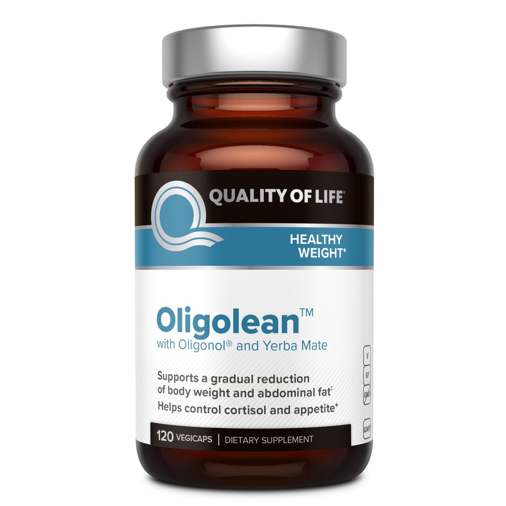 Livskvalitet Oligolean - Med Oligonol og Yerba Mate - Naturlig Metabolisme Support - 120 Vegiecaps