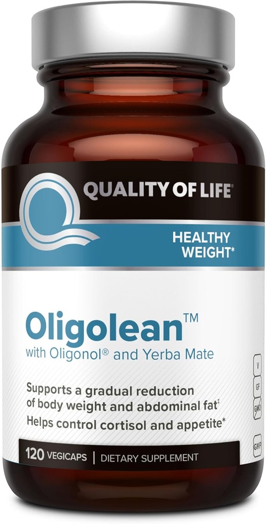 Livskvalitet Oligolean - Med Oligonol og Yerba Mate - Naturlig Metabolisme Support - 120 Vegiecaps