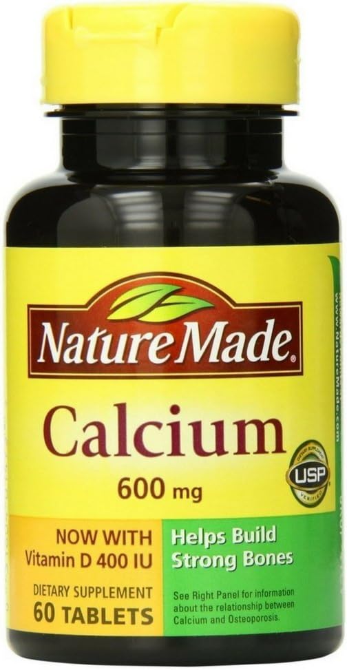 Nature Made Calcium med D3- vitamin 600 mg, 60 tabletter