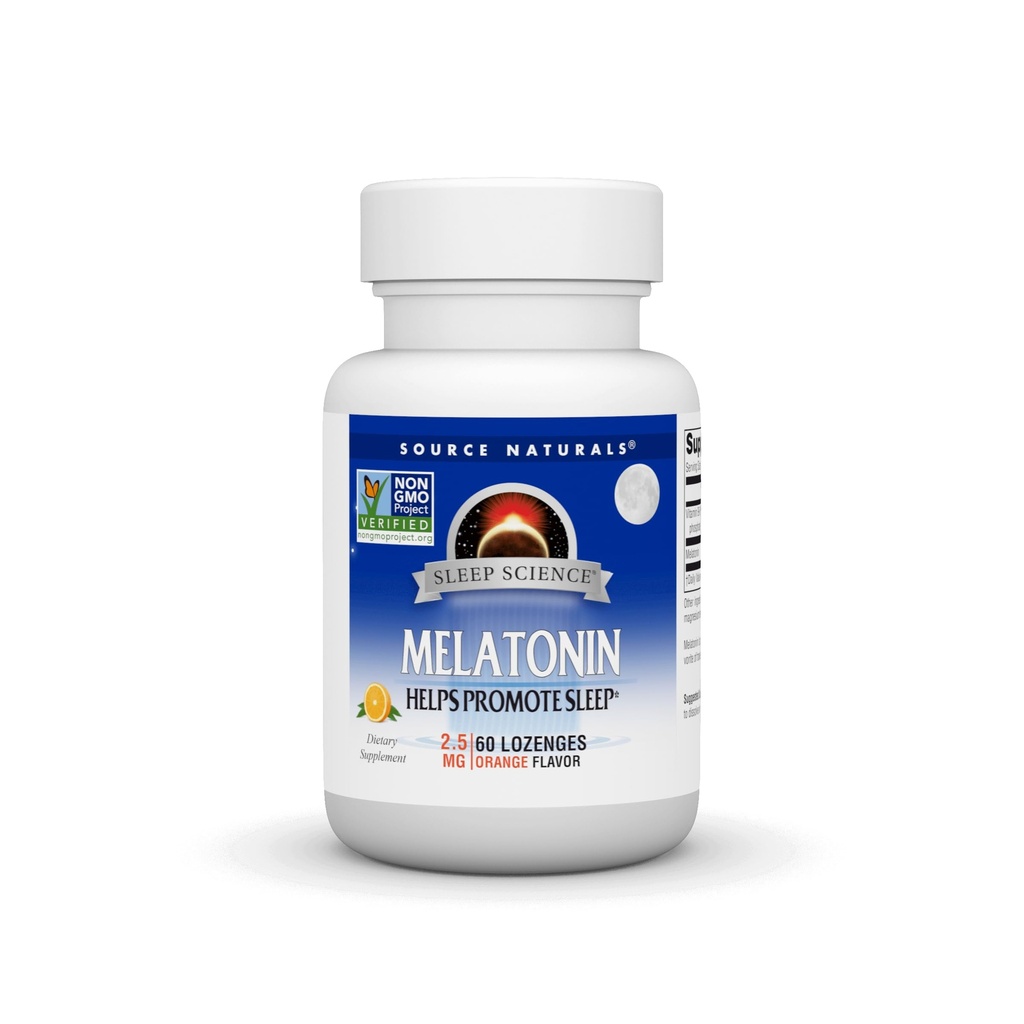 Source Naturals Melatonin 2, 5 mg - 60 Orange Flavored Lozenges