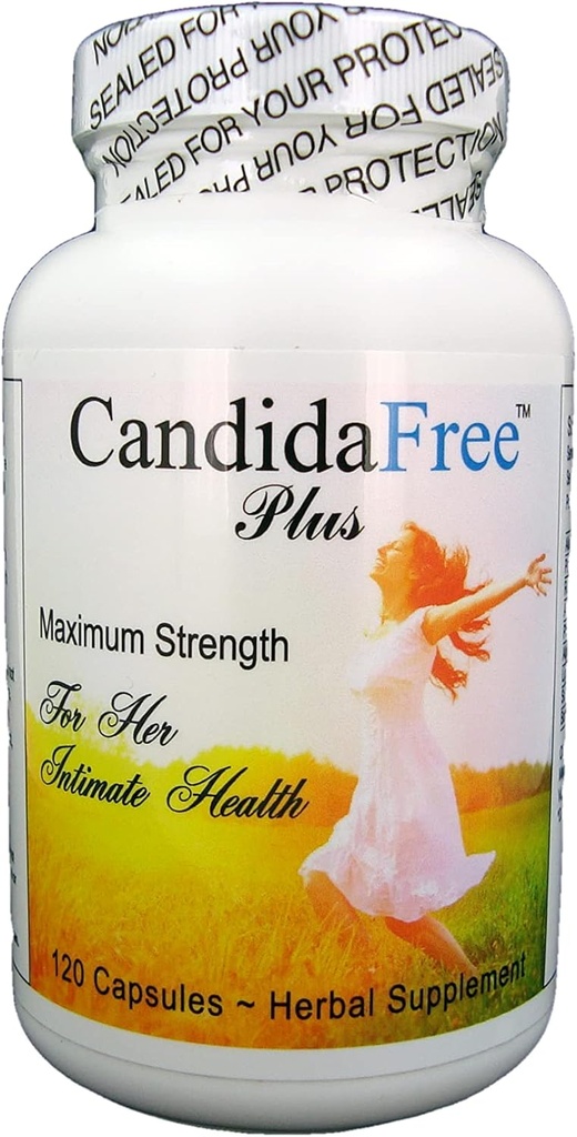 Candida- Free Natural Balance Support Formel til Gær Overvækst Rengøring og Detox for Kvinder. 120 Veganske kapsler.