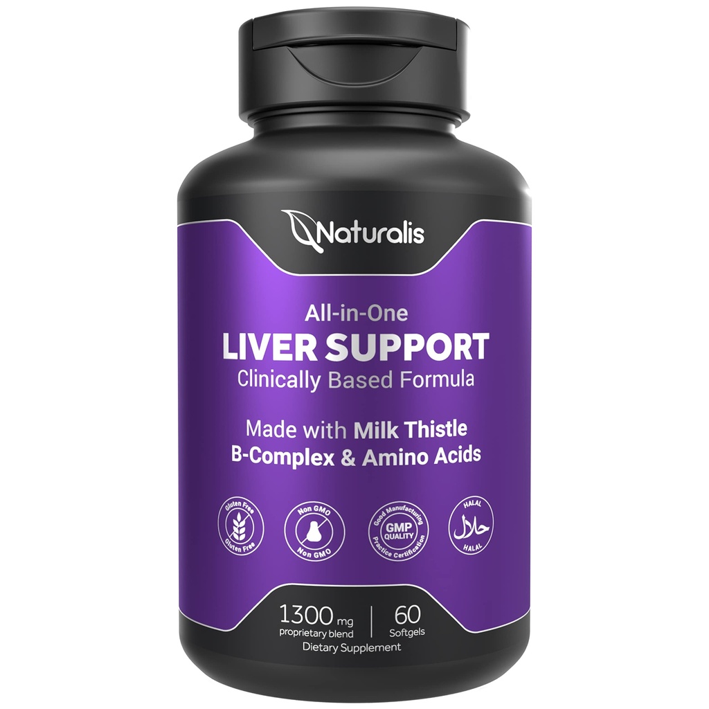 Naturalis Silymarin Milk Thistle 1300mg Forstærket med B Complex & Amino Acids