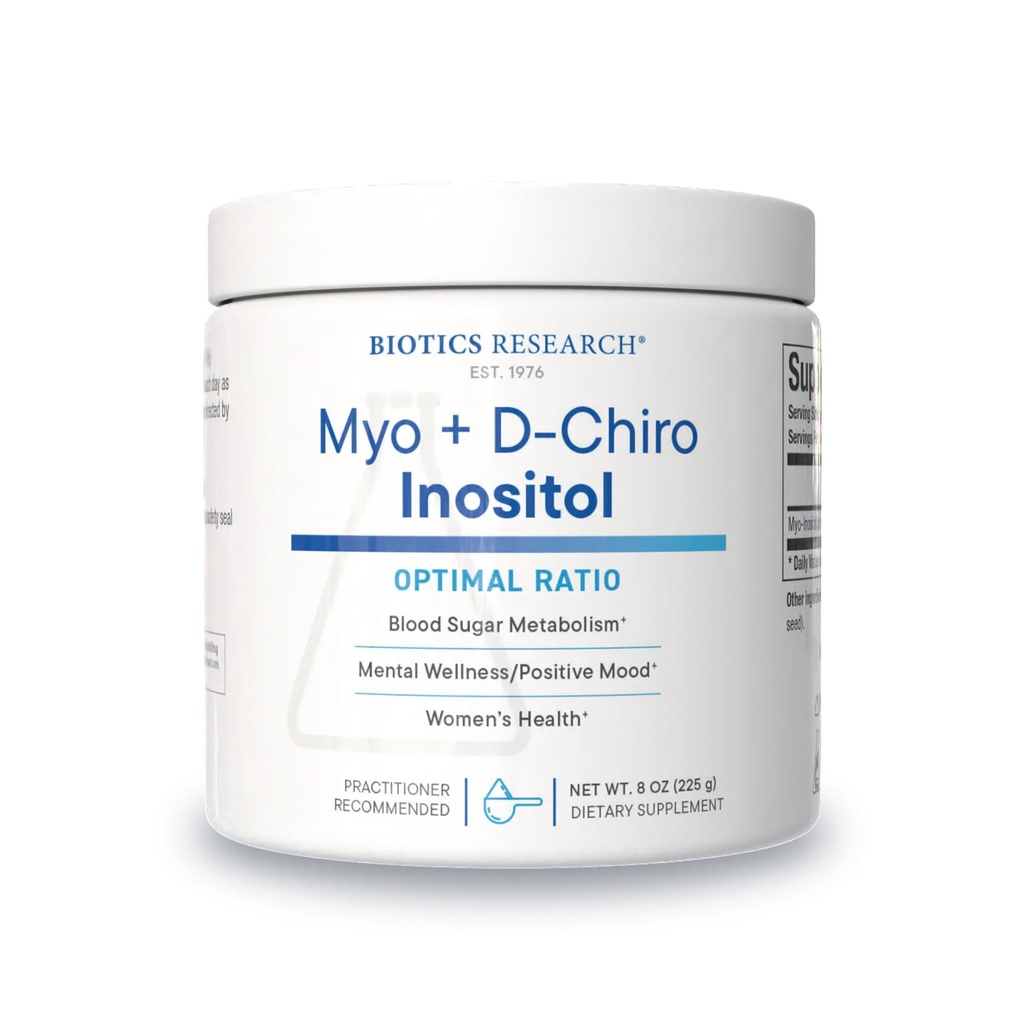 Bioteknologi Forskning Balanceret B8 Pulver, Myo inositol og D Chiro inositol, 40: 1 Ratio, Kvinders Sundhed, Neurale Kommunikation, Fat Metabolisme, Vaskulære Sundhed, Hårvækst 8 Ounces