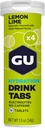 GU Energy Hydration Electrolyte Drink Tablets, Enhanced Endurance Sports Drink for Running, Cycling, Triathlon, 4-Count (48 Servings), Lemon Lime