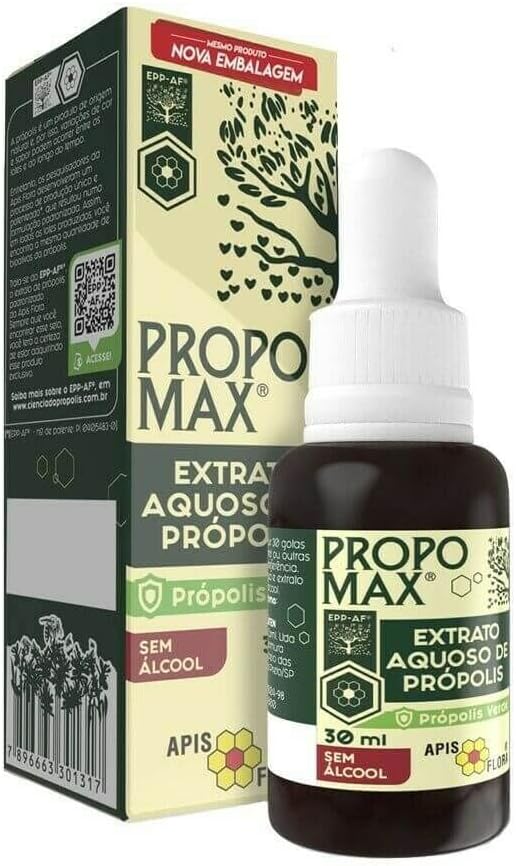 Apis Flora Brasiliansk Green Bee Propolis, High in Flavonoider og Artepillin- C 7, Wax- Free, Alkoholfri, 30ml (Pack of 2)