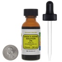 Lugol 's Jod / 2% opløsning / 1 Oz i en gul glasflaske / Free Dropper