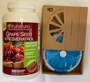 TruNature Grapeseed with Resveratrol 300 Capsules and HealthEmpire Pill Orgnizer Bundles (Pack of 1)