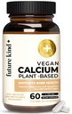 Future Kind Vegan Calcium Supplement - Plantbased Calcium Magnesium Supplement Sourced fra Island for tænder & ben Support (60 kapsler)