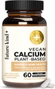Future Kind Vegan Calcium Supplement - Plantbased Calcium Magnesium Supplement Sourced fra Island for tænder & ben Support (60 kapsler)