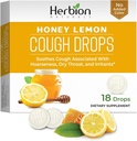 HERBION Naturals Hoste Drops, Kosttilskud, Sodthes Hough, for voksne og børn over 6 år, Ingen kunstig smag, Ingen tilsat farve (18 Greve (pakke med 1), Honning Lemon)