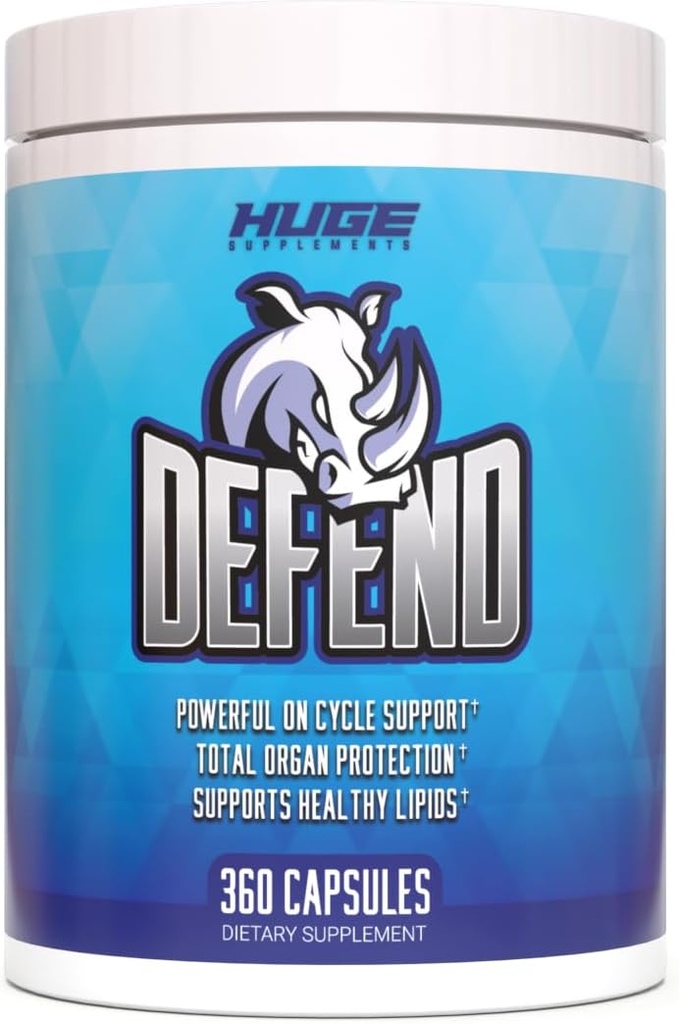 Defend Cycle Support - Mest Stacked & Complete orgel Protection, Leverstøtte, Nyrer, Hjerte, Prostata & immunsystem på cyklus - Indeholder NAC, TUDCA, Milk Thistle, Astragalus & mere (360 kapsler)