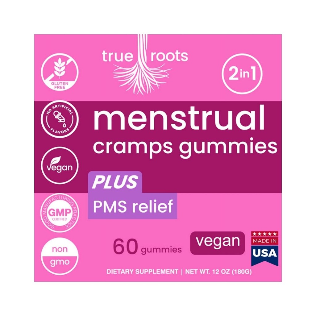 Menstruel Cramp Periode Gummies True Roots