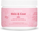 Bocce 's Bakery Skin & Coat Supplement for hunde, Daglig tygge Lavet i USA med E-vitamin & essentielle fedtsyrer, understøtter sund hud & Coat, Salmon, 60 ct, rød (DG- SP- SKIN60)