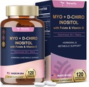 Totaria Inositol Supplement - 3075mg Myo- Inositol & D- Chiro Inositol Capules Plus D3-vitamin, Folate, Ideel 40: 1 Ratio - Hormonal balance for kvinder & æggestokke * Support Name 124; Vegan, Non GMO - 120 Caps