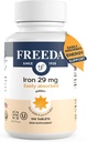Freeda Ferranus Fumarate - Tunge jerntabletter til energi & røde blodceller Support, Kosher, Vegan, Easy- to- Swallow, Ideel til kvinder og mænd (100 tabletter)