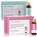 Relumins Advance Foryngende Collagen Beauty Drink - Apple Flavor & Beauty Glutathione Drink - Pomegranat Flavor Buddy 124; Forfriskning, Nutrient- Rich Formel for Radiant Skin & Wellness - 1 Box Hver