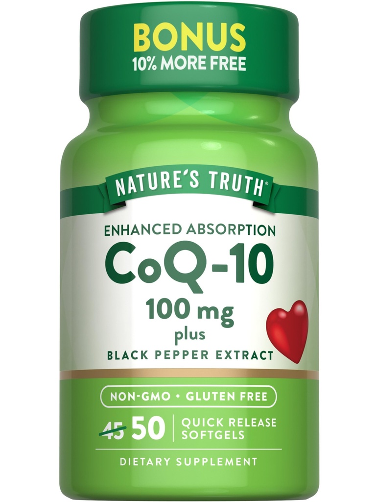 Naturens sandhed CoQ10 100mg ekskl. GMO og gluten Free Supplement
