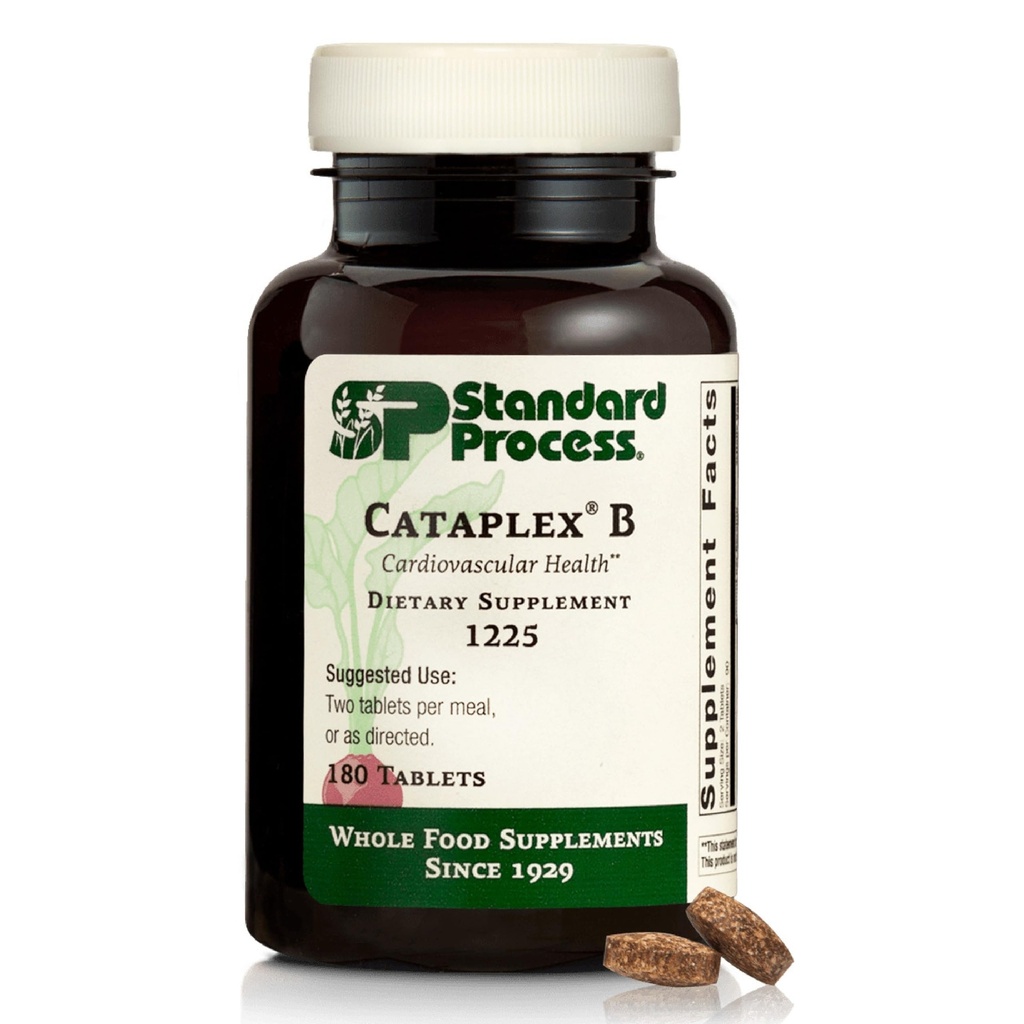 Standard Process Cataplex B - Nervesystemet & Heart Health Supplement - Indeholder B vitaminer til energistøtte - Understøtter energi Metabolisme - Non- Dairy & Non- Soy - 180 tabletter (90 Servering)