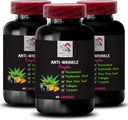 Alpha Lipoic Acid - Anti- Wrinkle Complex - L- Glutathione, Aloe Vera, Collagen Support, Green Coffee Bean, Lycopene, Gurkemeje, Grape Seed, Hydration Boost, Skin Firming, Glat Texture 3Bot 180Caps