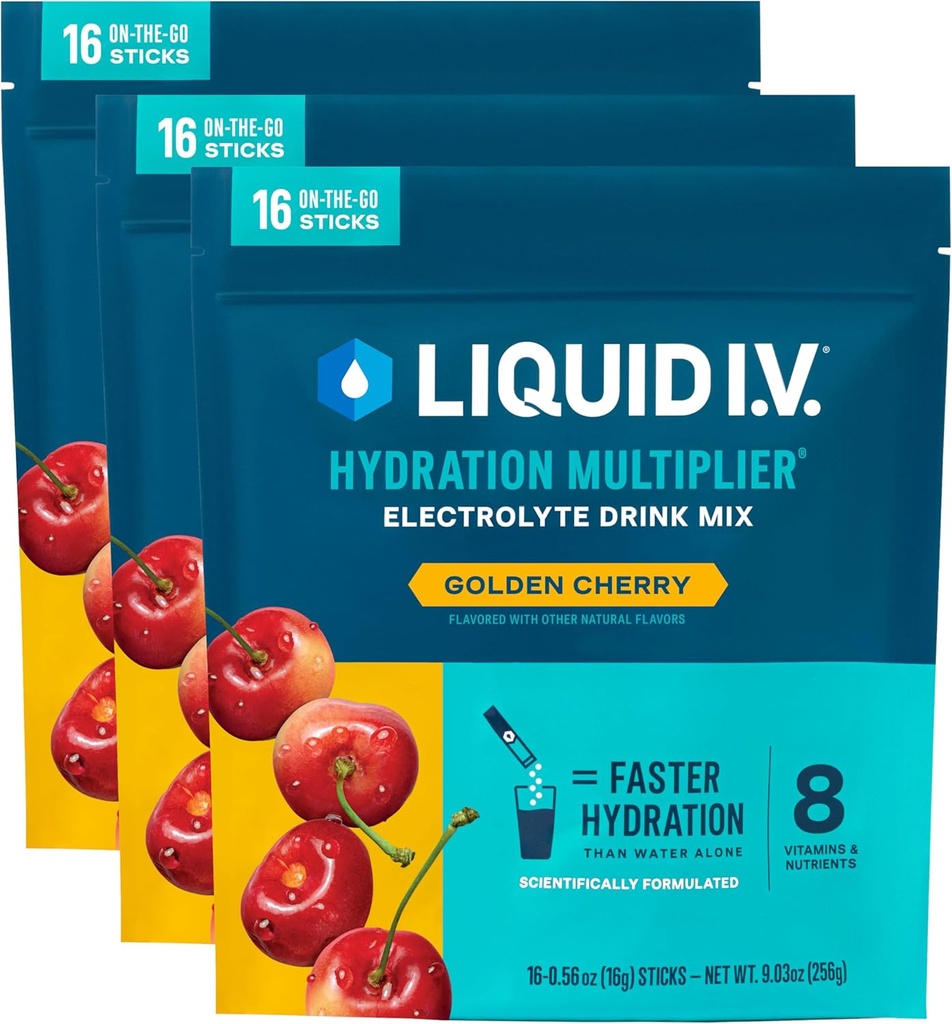 Liquid I.V. ® Hydration Multiplier - Golden Cherry Name 124; Electrolyte Powder Drink Mix