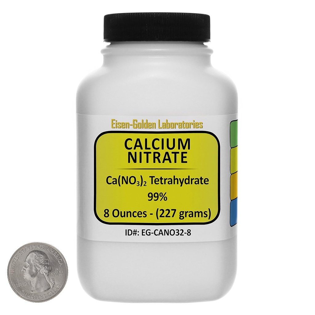 Calcium Nitrat [CA (NO3) 2] 99% AR Grade Driller 8 Oz i en Space- Saver flaske