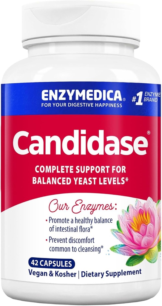 Enzymedica, Candidase, fordøjelsesenzymer til skånsom rengøring, Gut Health & Digestion, 42 Greve
