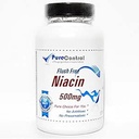 Flush Free Niacin 500 mg / / 100 kapsler / / Pure / / af PureControl kosttilskud