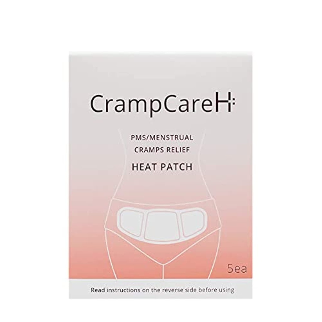 (5 patches) CrampCareH PMS / menstruelle kramper Relief Heat Patch med brede vinger, FDA registreret
