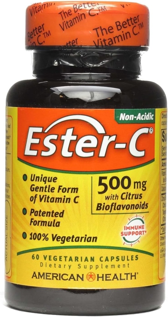 American Health, Ester- C, 500 milligram, 60 Veggie kapsler