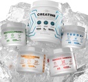 Bundle - Turkesteron & Tongkat Ali + Fadogia Agrestis + Creatin + Sulforaphane + TUDCA - Boost Stamina, muskelvækst, leversundhed, kognitiv funktion & Detox - Made in USA