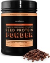 Sun Bay Organics Pumpkin and Milk Thistle Seed Vegan Protein Powder - 1lb Canister - Coffee Plant Protein Powder Shake Mix - 13g Protein Blend - Soy, Dairy, Sugar, and Gluten Free