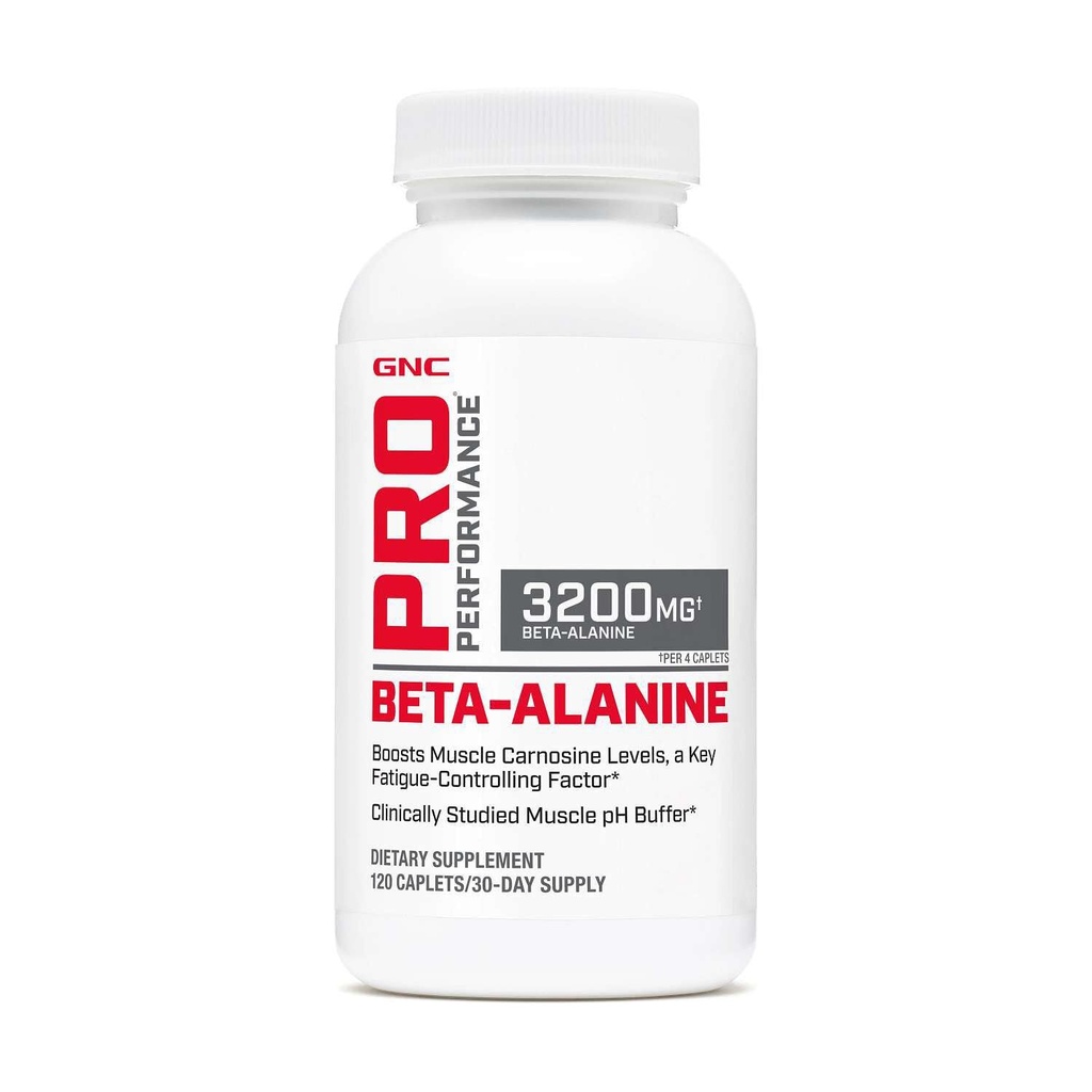GNC Pro Performance Beta- Alanin, Øger Workout Performance & Nedsætter Muskel ømhed, Vistes at øge en nøgle træthedsfaktor, 3. part testet, Carnosyn, Unflavored, Gluten Free, 30 Svg