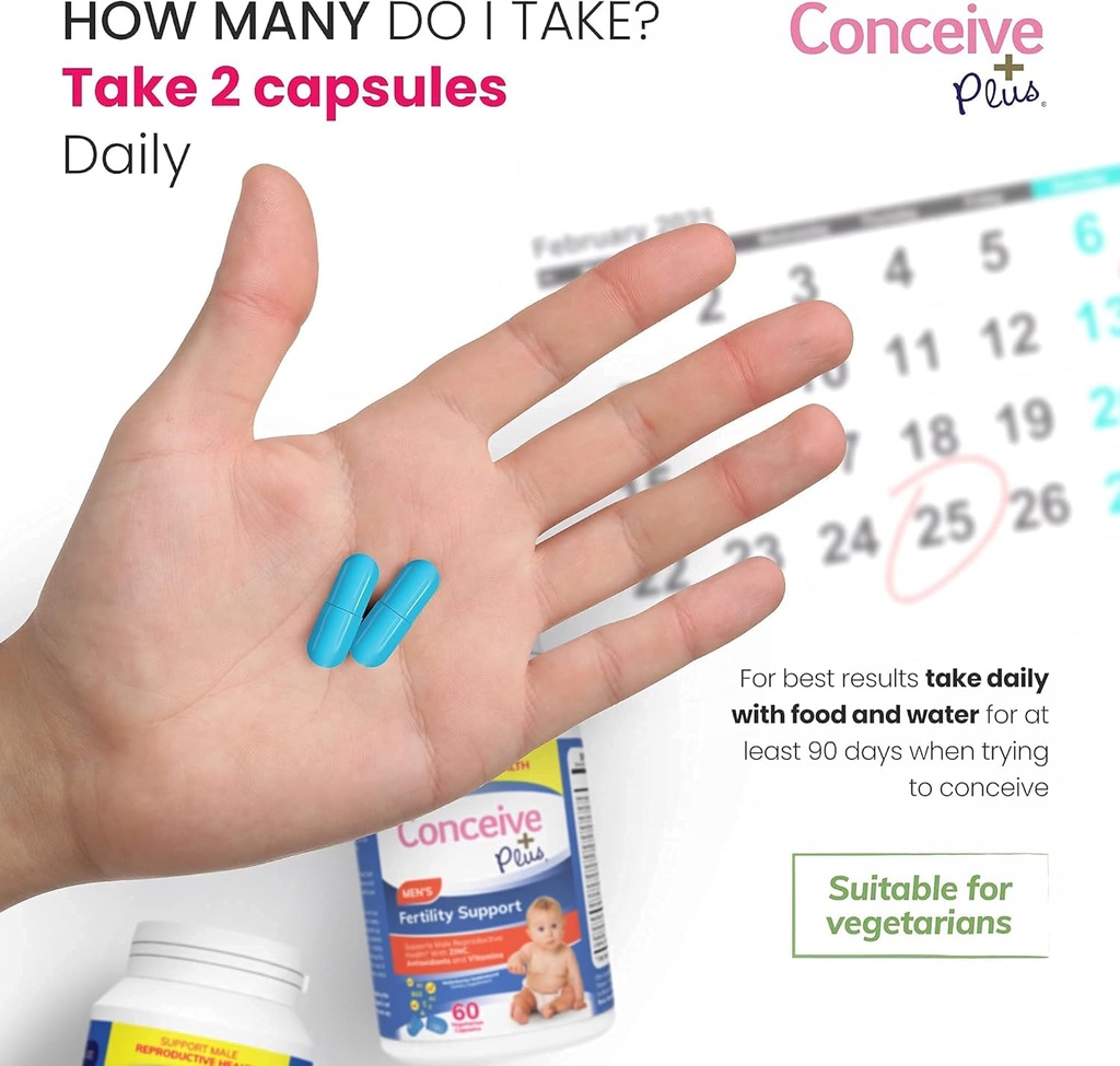 CONCEIVE PLUS Herre motilitet Bundle Herre Fertilitet 60 + motilitet Supplement 60 Kapsler