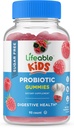 Lifeable Sugar Free Probiotics for Kids - Great Tasting Natural Flavor Gummy Supplement Chewable - GMO Free, Vegetar, Gluten Free - for Gut Sundhed og immunforsvar - for børn - 90 Gummies