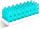 Daviky Monthly Pill Organizer 2 gange om dagen, 30 dag Pill Box AM PM med separat Container, One Monthly Medicine Case To gange om dagen til at holde vitaminer, kosttilskud og medicin (Cyan)