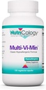 Nutricology Multi- Vi- Min Supplement - Multivitamin til mænd og kvinder, med jern, daglige vitaminer, for voksne, høj potens, biotilgængelig, vegetariske kapsler - 150 Tæl