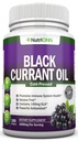 Black Currant Oil - 1000 Mg - 180 Softgels - Cold- Pressed Pure Black Currant Seed Oil - Hexane Free - 140mg GLA Per Servering - Regulerer Hormonal Balance - Great for immunsystem, hår og hud