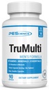 PEScience TruMulti Multivitamin til mænd, Daglig formel med Premium Vitamin C, D, Zink, Chrom Picolinate supplement til immunstøtte, Chelated Minerals, 90 Let at synke kapsler