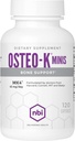 NBI Osteo- K Bone Support - Mini Note 124; D-vitamin & K Complex med Calcium Citrate Support 124; 45mg Vitamin K2 (MK4) for Stærk Bone Health & Function