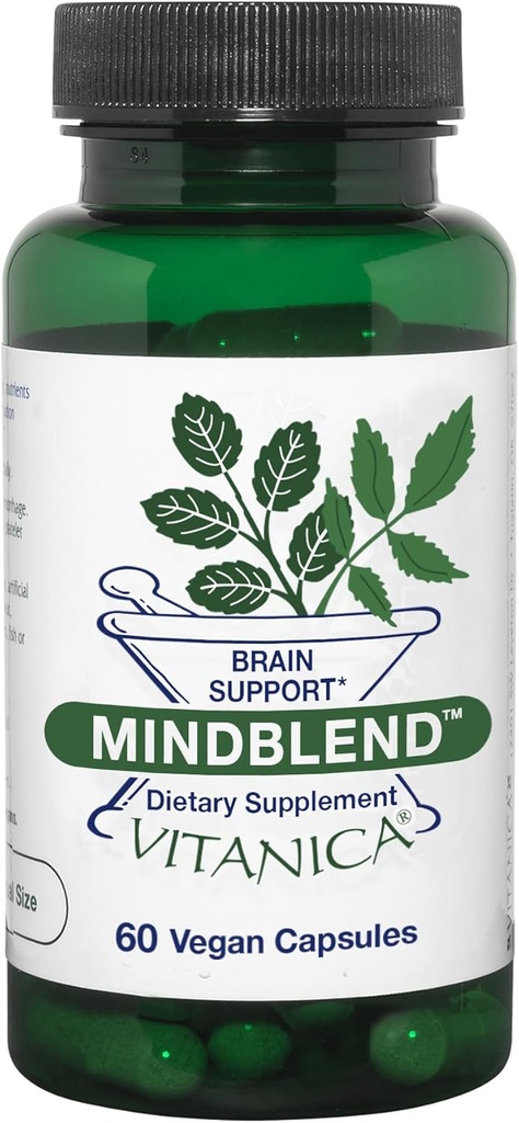Vitanica MindBlend, Brain Support, Vegan, 60 Capsules