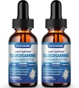 2 Pack Glucosamin Chondroitin MSM Liquid Drops - Extra Strength Joint Support for voksne med Quercetin Boswelia, Bromelain, Hyaluronsyre, Antioxidant immunforsvar Support (4 Fl oz)