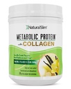 Metabolisk proteinpulver med collagen, Whey Protein Powder Shake, Hydrolyzed Collagen med L- Glutamin til metabolisk støtte, fordøjelse, hud, joints & muskel, lav Carb Meal udskiftning, 17.06 oz