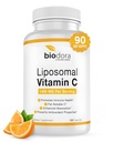 Liposomal C-vitamin, sundt immunsystem, understøtter hjerte sundhed, forbedret energiniveau, antioxidant egenskaber, 1400mg Per Servering, 180 kapsler